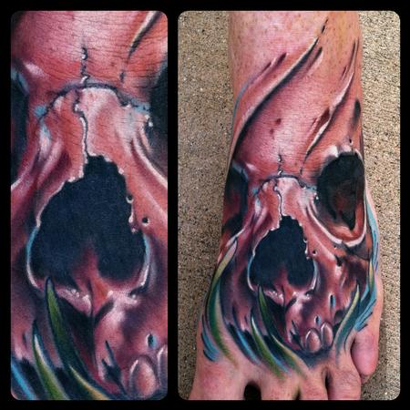 Tattoos - Skull foot - 69483